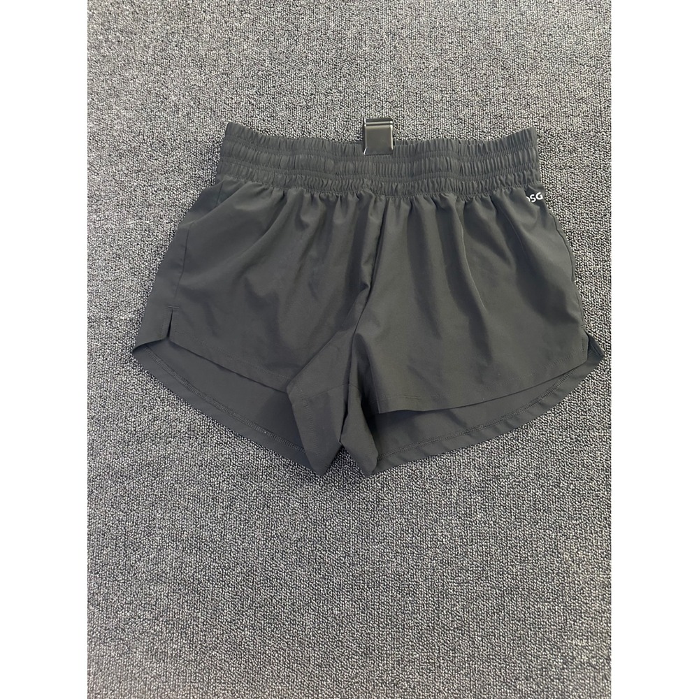 DSG Womens Black Smocked Waist Running Shorts with Liner Size Medium
